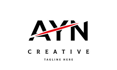 AYN creative cut three latter logo