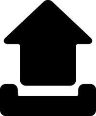 upload solid icon vector
