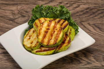 Vegan cuisine Grilled zucchini slices