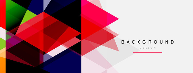 Obraz premium Mosaic triangles geometric background. Techno or business concept, pattern for wallpaper, banner, background, landing page