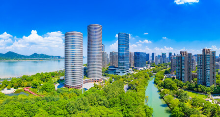 Obraz premium Urban scenery of Hangzhou, Zhejiang Province, China