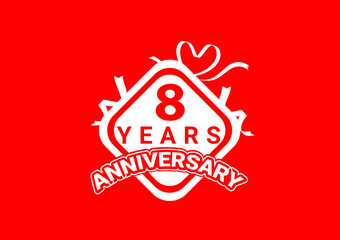 8 years anniversary celebration logo and icon design