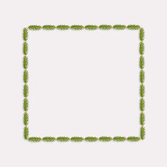 Square frame made of branches