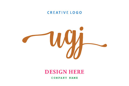 UGJ lettering logo is simple, easy to understand and authoritative