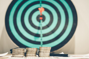 Bullseye is a target of business. Dart is an opportunity and Dartboard is the target and goal. So...
