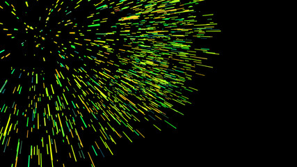 green rays bright rays 8k. abstract green background