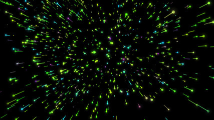 Fototapeta premium falling stars. space background with small particles