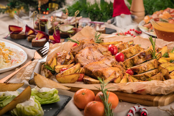 Original dishes for New Year or Christmas
