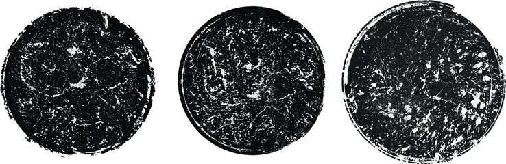 Grunge post Stamps Collection, Circles. Banners, Insignias , Logos, Icons, Labels and Badges Set . vector distress textures.blank shapes.