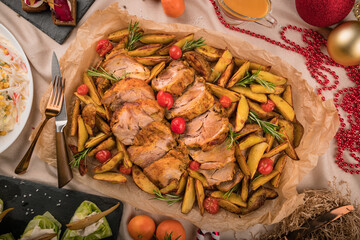 Original dishes for New Year or Christmas