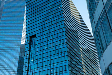Fototapeta na wymiar Image of the windows office building in La Defense area; Paris; France
