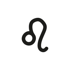 Doodle icon of the Leo zodiac sign