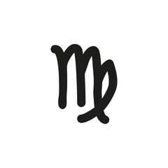 Doodle icon of the Virgo zodiac sign