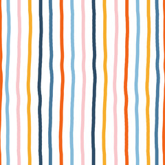 Seamless pattern with colorful thin stripes