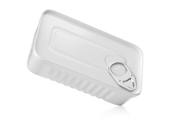 Tin can isolated on white background. 3D rendering.