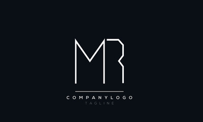 Abstract Letter Initial MR RM Vector Logo Design Template