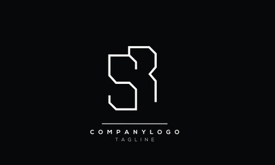 Abstract Letter Initial SR RS Vector Logo Design Template