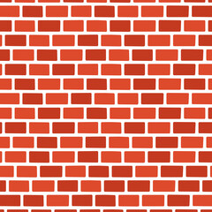 Wall with red bricks vector background