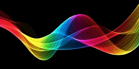 Wave abstract images, color design Abstract colored wave
