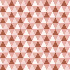 Seamless pattern with pink and brown triangles