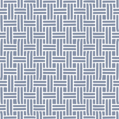 Seamless blue woven pattern vector