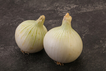 Obraz premium White ripe sweet onion vegetable