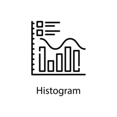 Histogram vector outline Icon Design illustration. Web Analytics Symbol on White background EPS 10 File