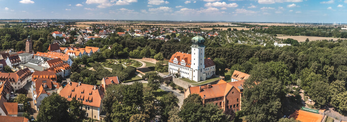 Delitzsch Panorama vom Schloss in Sachsen - Deutschland