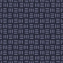 Woven seamless pattern with blue background