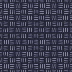 Fototapeta premium Woven seamless pattern with blue background