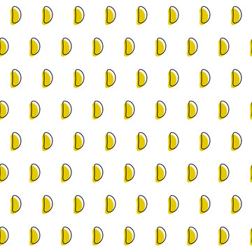 Yellow Things That Are Repeated Like Polka Dots. Vector Seamless Pattern