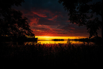 stunning view of sunset in Baltic sea