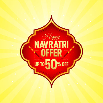 Navratri Festival Offer, Template, Banner, Logo Design, Icon, Poster, Unit, Label, Web Header, Vector, illustration, Tag, Diwali Celebration background, Sign, Symbol, 50%off, Modern logo.