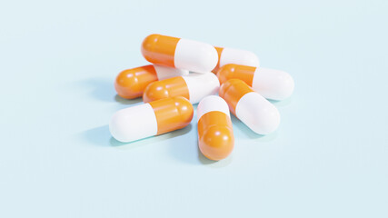 Orange and White Pills (Capsules)