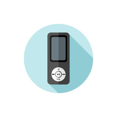 Vector flat design icon mp4. Vector illustration