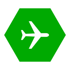 Fototapeta premium Flugzeug und Sechseck