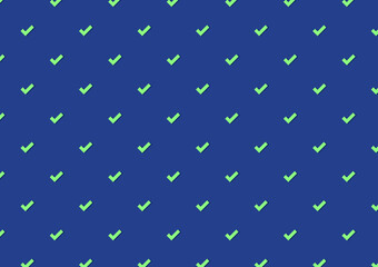 Tick right symbol vector. Tick right pattern wallpaper. © Supakorn
