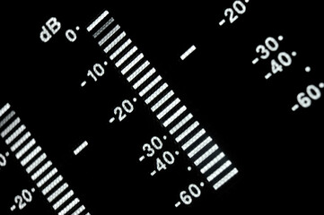 Macro shot-display of the broadcast video player, equalizer