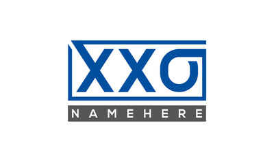 XXO Letters Logo With Rectangle Logo Vector