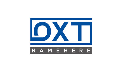 OXT Letters Logo With Rectangle Logo Vector