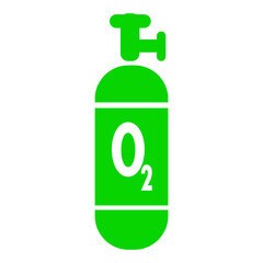 Fototapeta premium Vector illustration of flat design template green oxygen icon with a simple design. 4000 x 4000 pixels perfect.