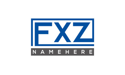 FXZ Letters Logo With Rectangle Logo Vector