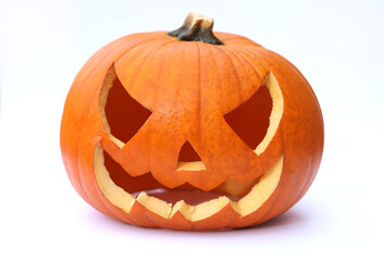 Halloween pumpkin isolated on white background.