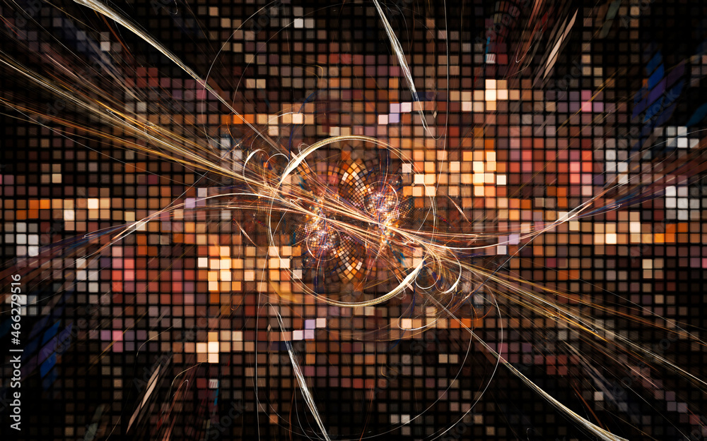 Aufkleber digital illustration abstract image generated fractal background image wallpaper pattern of various 