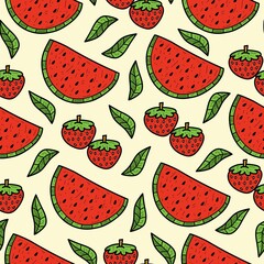 watermelon pattern designs illustration for clothing, wallpapers, backgrounds, posters, books, banners and more