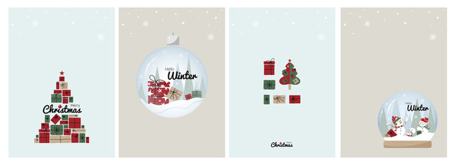 Christmas and Winter card design vector illustration