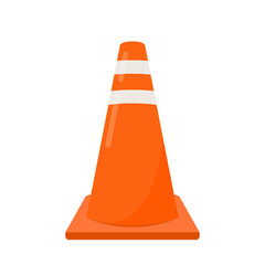 Traffic cone vector. free space for text. copy space.