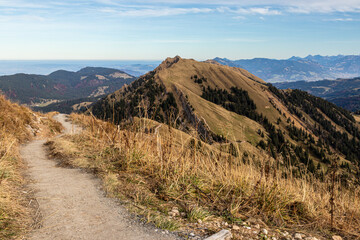 Wanderweg beim Hochgrad in der Nagelfluhkette