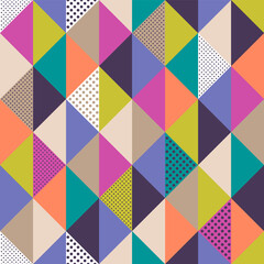 Colorful geometric seamless pattern background.