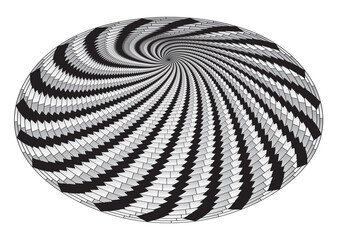 Abstract checkered Spiral design element